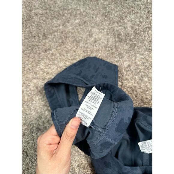 Alphalete Blue Pebble Print Surface Wrap Bra / Core Stride Short 5" Set Size S - Picture 8 of 14